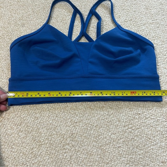 Sweaty Betty Womens Super Sculpt Blue Sports Bra Size Large Athletic Gym Workout - Picture 7 of 9